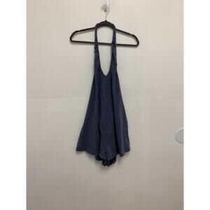 FREE PEOPLE Movement Medium HOT SHOT HALTER ROMPER Blue